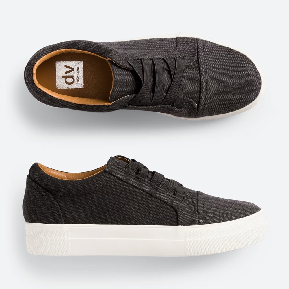 Rowdy Black Canvas Sneakers